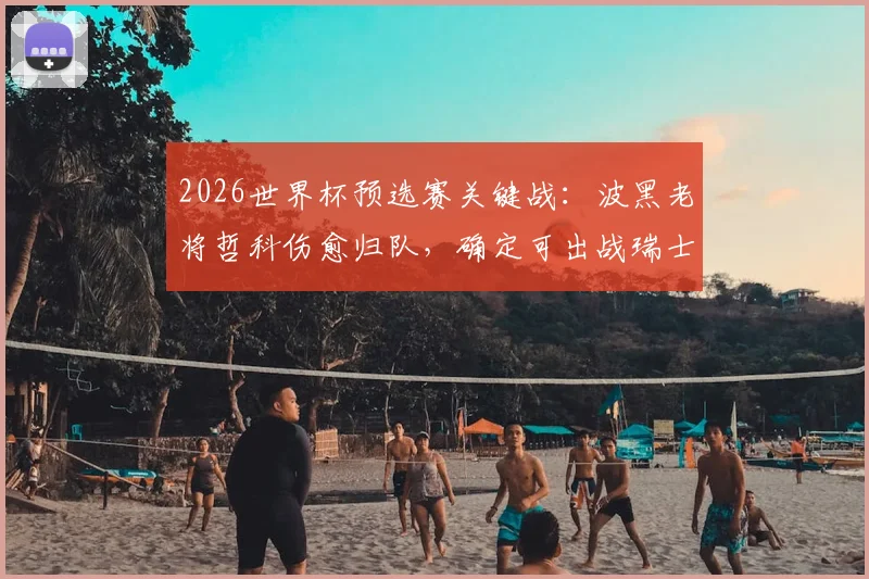 2026世界杯预选赛关键战：波黑老将哲科伤愈归队，确定可出战瑞士，球队进攻核心回归影响几何